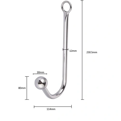 5334 Anal Hook with and Beaded Collar Cuffs Elegant 1001